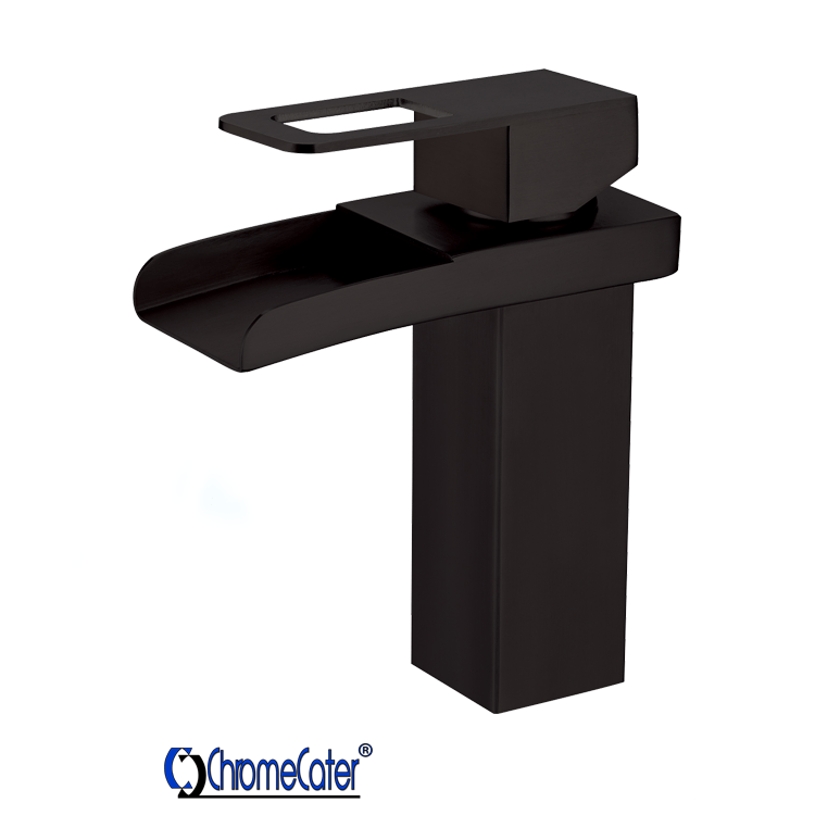 Single Lever Open Spout Basin Mixer Matt Black MBF-18