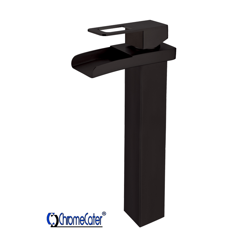 Single Lever Tall Open Spout Basin Mixer S/Steel SSF-19 matt black